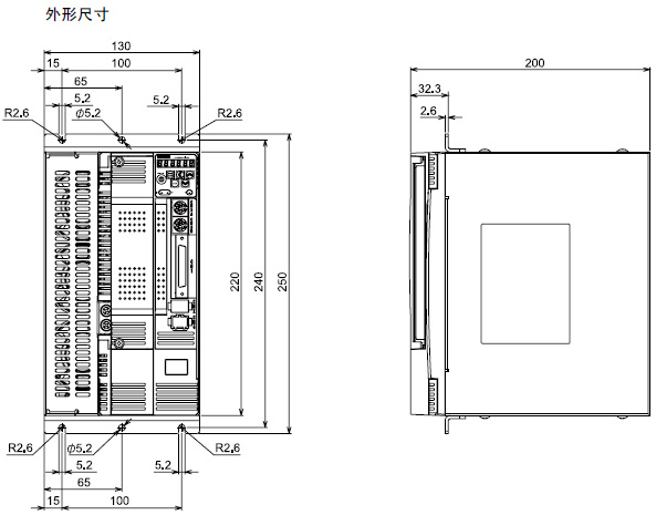 OMRON+B06+R88D-GT系列伺服驱动器+外形尺寸5